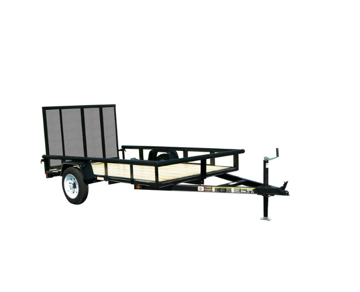 Carry-On Trailer 5-ft x 8-ft Treated Lumber Utility Trailer with Ramp Gate