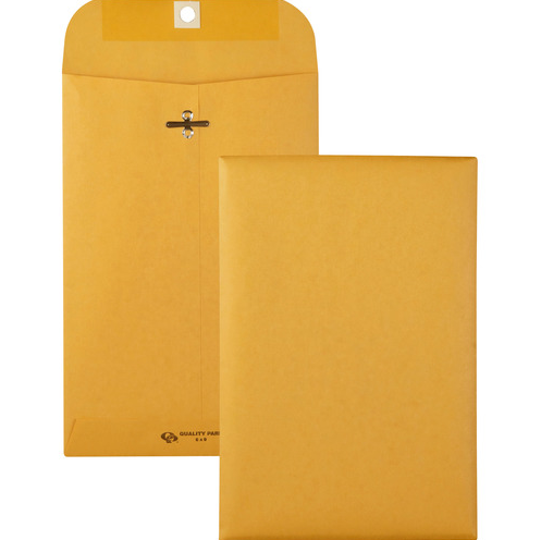 Quality Park Clasp Envelope, 10 X 13, 32lb, Light Brown, 100/Box